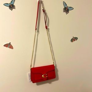 RED Coach crossbody purse with dust bag included!